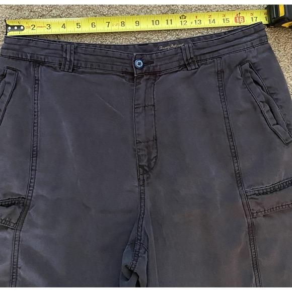 Tommy Bahama Mens Cargo Shorts Flat Front Tencel Cotton Dark Blue Size 35 - Picture 6 of 8